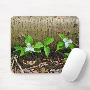 Michigan White Trilliums Mouse Mat