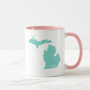Michigan with heart mug