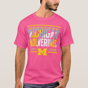 Michigan Wolverines Retro Sharktooth Navy family b T-Shirt