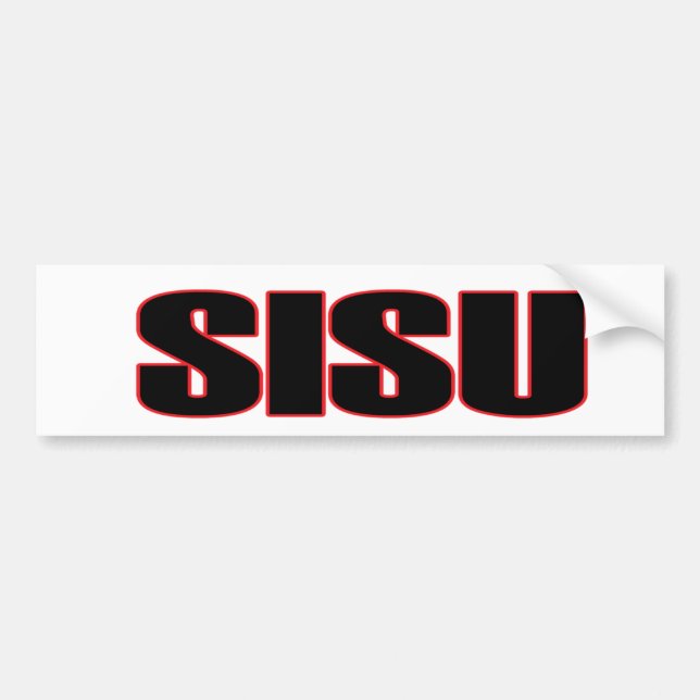 Michigan Yooper Sisu Bumper Sticker (Front)