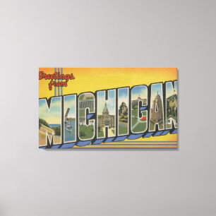 MichiganLarge Letter ScenesMichigan Canvas Print