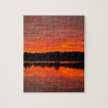 Michigan's Lyon Lake Sunrise Jigsaw Puzzle