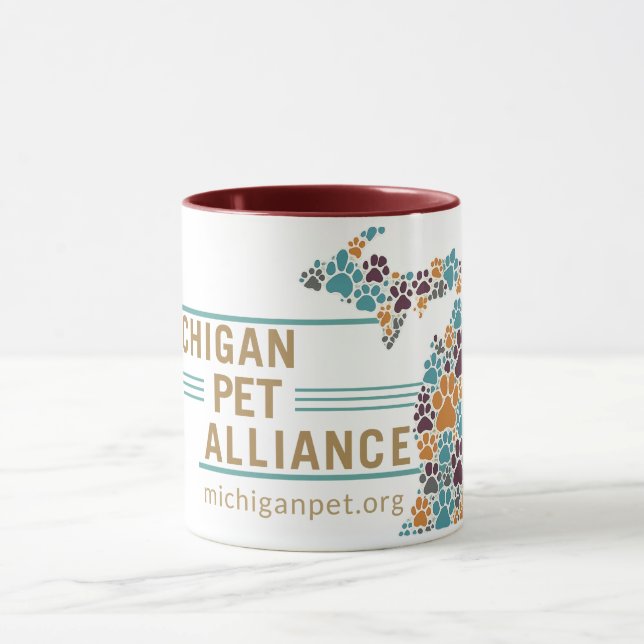 Michigan's Paw Prints Coffee Mug (Center)