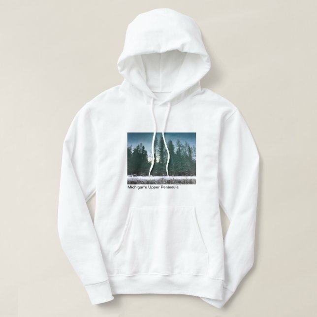 Michigan's Upper Peninsula Manistique Photo Hoodie (Design Front)
