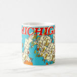 Michigan's Wonderland Vintage Map  Coffee Mug<br><div class="desc">Great vintage postcard of the state of Michigan - wonderfully colourful!</div>