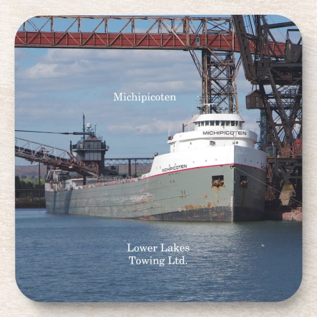 Michipicoten set of 6 hard plastic coasters (Front)