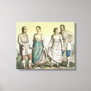 Michoacan Indians in Traditional Costume, Mexico ( Canvas Print