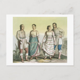 Michoacan Indians in Traditional Costume, Mexico ( Postcard