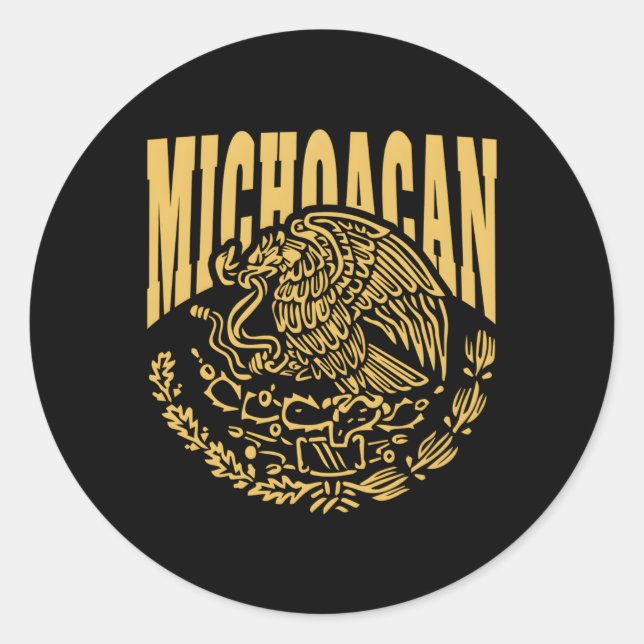 Michoacan Mexico Mexican State Phone Classic Round Sticker (Front)