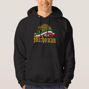 Michoacán Mexico Puro Michoacán Yellow Eagle Flag Hoodie