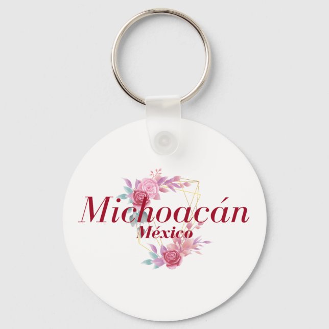 Michoacan Mexico Travel Destination Bridesmaid  Key Ring (Front)