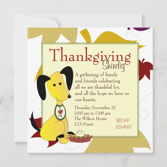 Mick and Henry Love Pie Invitation (Front)