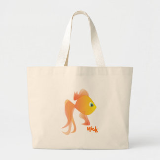 Mick the Goldfish Large Tote Bag