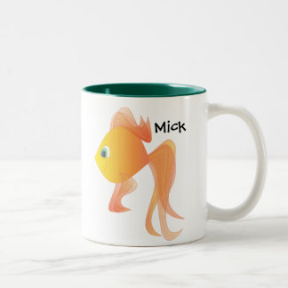 Mick the Goldfish Two-Tone Coffee Mug