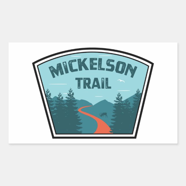 Mickelson Trail Rectangular Sticker (Front)