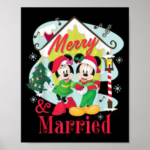 Mickey &amp; Minnie Merry &amp; Married Christmas  Poster