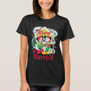 Mickey &amp; Minnie Merry &amp; Married Christmas  T-Shirt