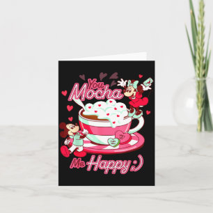 Mickey Amp Minnie Valentines Day You Mocha Me H  Card