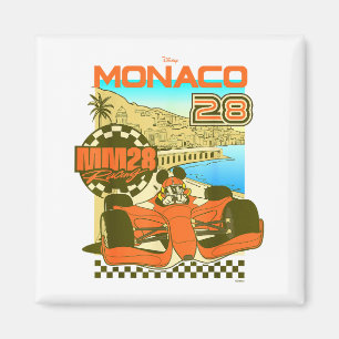 Mickey and friends monaco 28 racing poster magnet