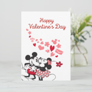 Mickey and Minnie Valentine  Holiday Card