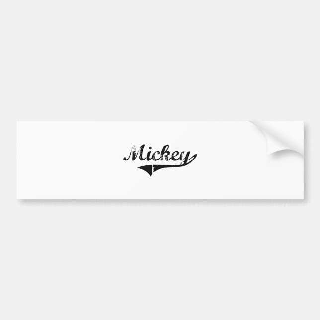 Mickey Classic Style Name Bumper Sticker (Front)