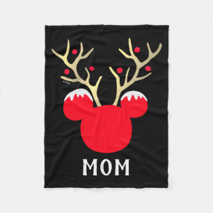 Mickey Family Christmas Mom  Fleece Blanket