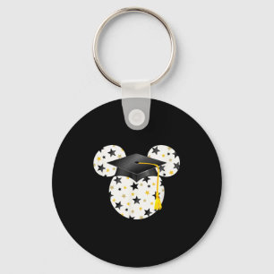 Mickey head graduation hat star fill key ring