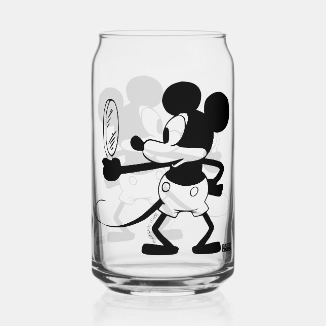 Mickey - Looking in the Mirror (Plane Crazy, 1929) Can Glass (Front)