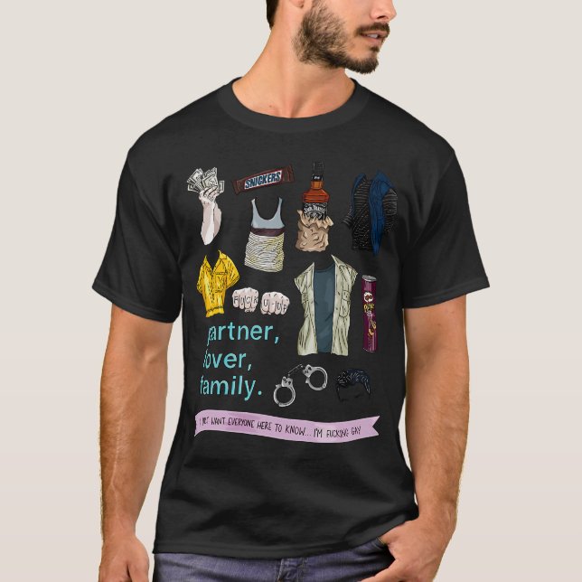 Mickey Milkovich things Flatlay - colour T-Shirt (Front)