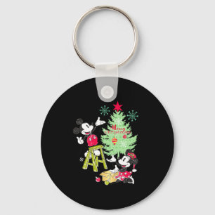 Mickey Minnie Clic Christmas Tree  Key Ring