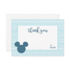 Mickey Mouse Blue Aztec Baby Shower - Thank You