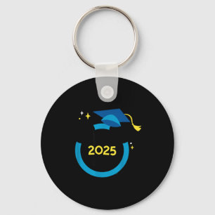 Mickey mouse blue graduation cap class of 2025 key ring