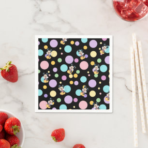 Mickey Mouse Polka Dot  black Baby Shower Napkin