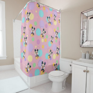 Mickey Mouse Polka Dot red Baby Shower Curtain