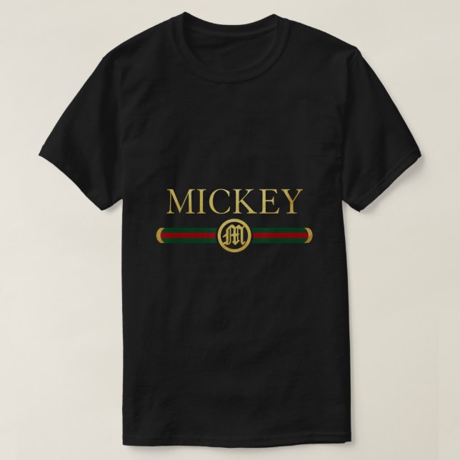 Mickey Name Personalised Royal Luxury Gift Men Wom T-Shirt (Design Front)
