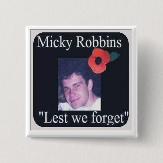 micky robbins 15 cm square badge