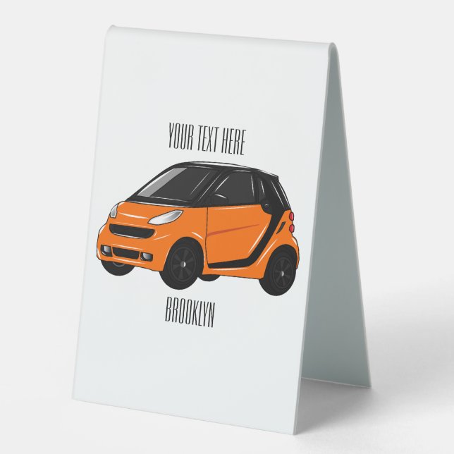 Micro car cartoon illustration (Front)