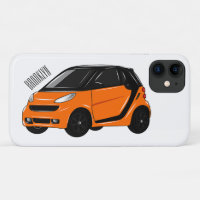 Micro car cartoon illustration