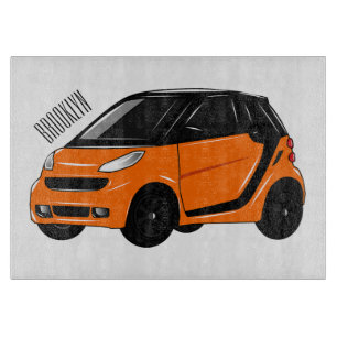 Micro car cartoon illustration cutting board