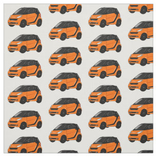 Micro car cartoon illustration fabric