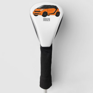 Micro car cartoon illustration golf head cover