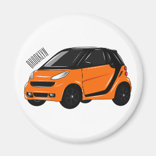 Micro car cartoon illustration magnet