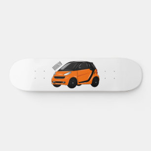 Micro car cartoon illustration skateboard