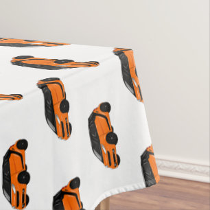 Micro car cartoon illustration tablecloth