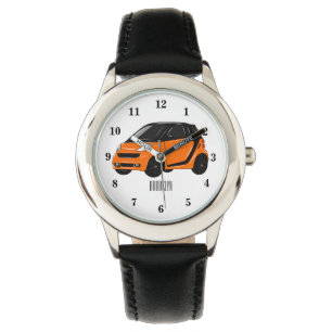Micro car cartoon illustration watch