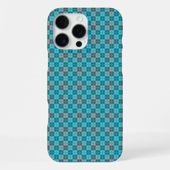 Micro Chequered Blue iPhone Protector iPhone Case (Back)