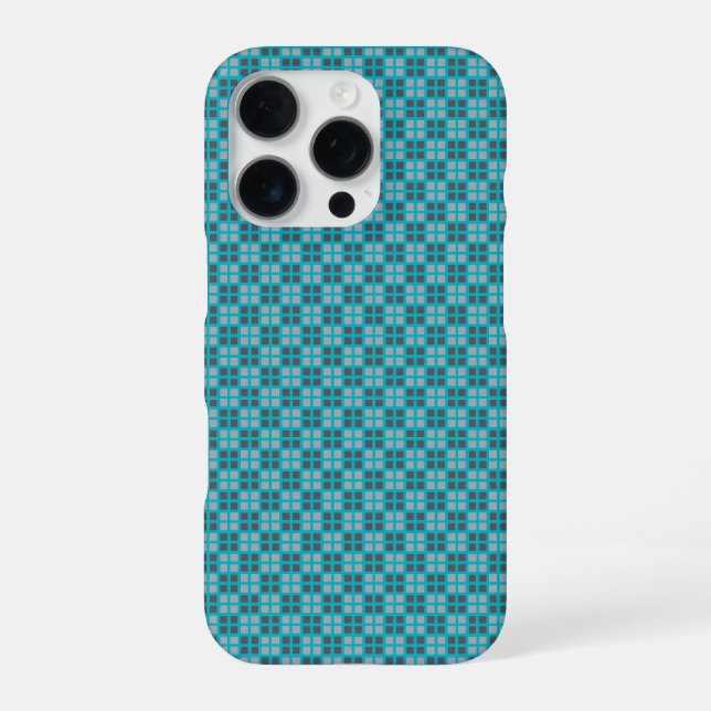 Micro Chequered Blue iPhone Protector iPhone Case (Back)