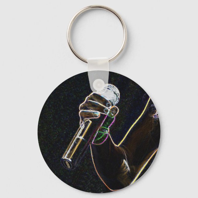 micro microphone music singer song keychain (Front)