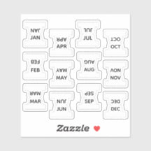 Micro Months Index Tab Bujo Divider Labels Planner
