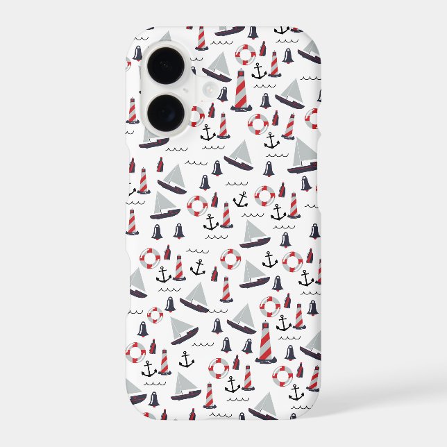 Micro Nautical Pattern vintage style print. (Back)